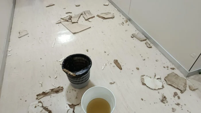 Pesadilla en un colegio público de Pozuelo: caída de techos, goteras y caso omiso del Ayuntamiento desde hace dos años