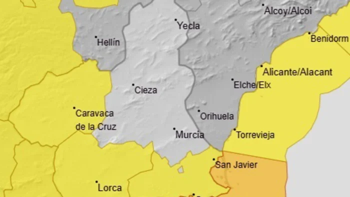 Alerta naranja por fenómenos costeros en la Región de Murcia