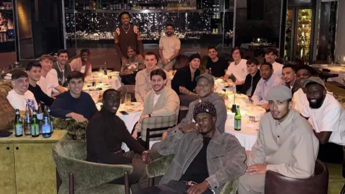 Cena de Conjura del Real Madrid antes del Choque con el Benfica