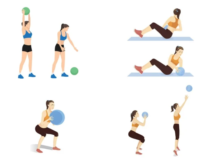 Una rutina de ejercicios con el bal&oacute;n medicinal que son tan efectivos como las pesas
