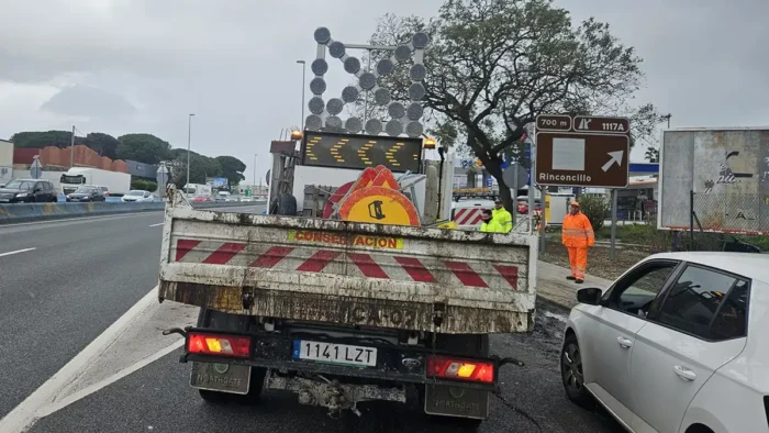 Cádiz: 63 carreteras afectadas por las lluvias, 47 con corte total