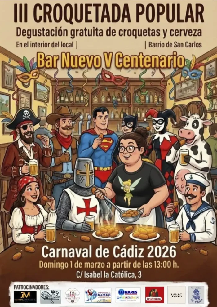 ¡Croquetas y Carnaval! Cádiz celebra su III Croquetada Popular