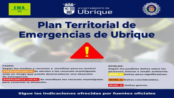 Ubrique activa el Nivel 1 de Emergencia por intensas lluvias