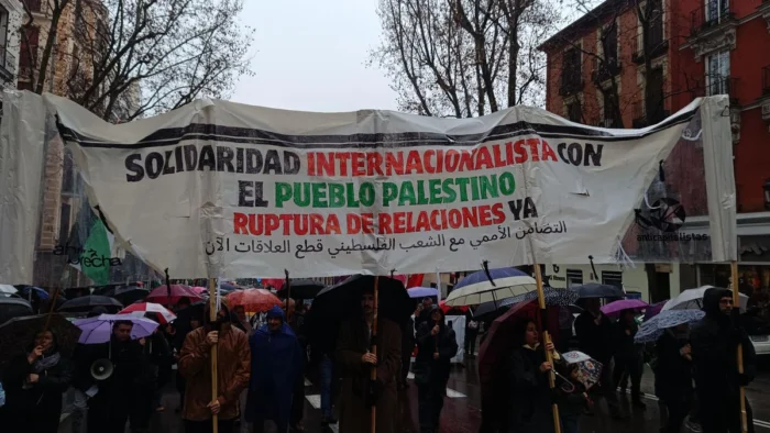 Madrid se moviliza por Palestina pese a la lluvia: "El plan de paz es neocolonial