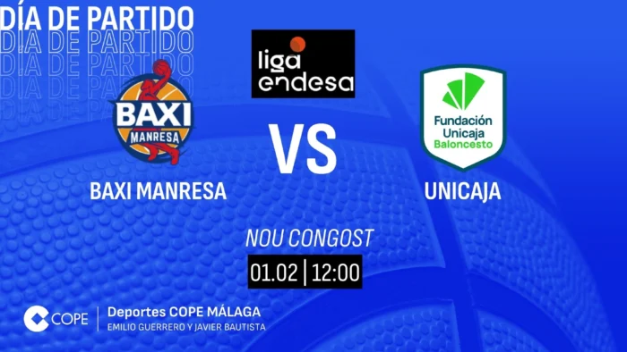 Unicaja visita al Baxi Manresa en la jornada 18 de la Liga Endesa