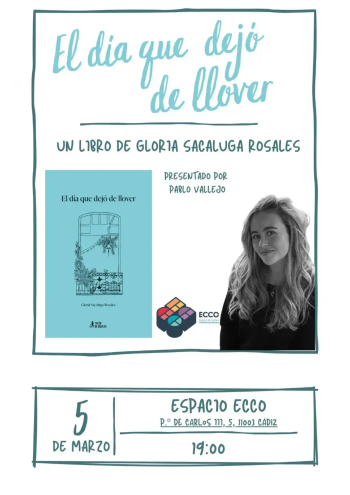 Gloria Sacaluga presenta “El día que dejó de llover”, un viaje introspectivo en letras