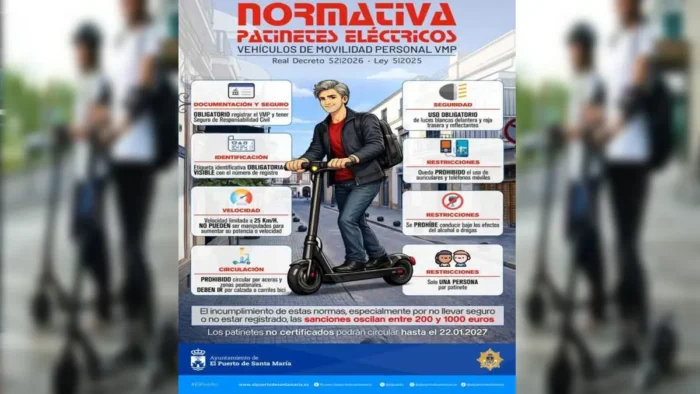 NUEVA CAMPAÑA INFORMATIVA SOBRE VEHÍCULOS DE MOVILIDAD PERSONAL EN EL PUERTO