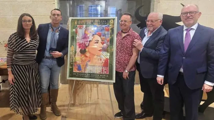 El cartel de la Peña Revuelo para la Feria de Primavera de El Puerto sorprende por su homenaje a San Sebastián