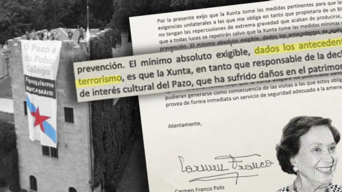 La carta de Carmen Franco a la Xunta tras la ocupación del Pazo de Meirás: “Revanchistas de izquierda