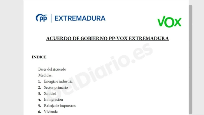 Pacto en Extremadura: PP y Vox acuerdan prohibir el burka y endurecer políticas migratorias