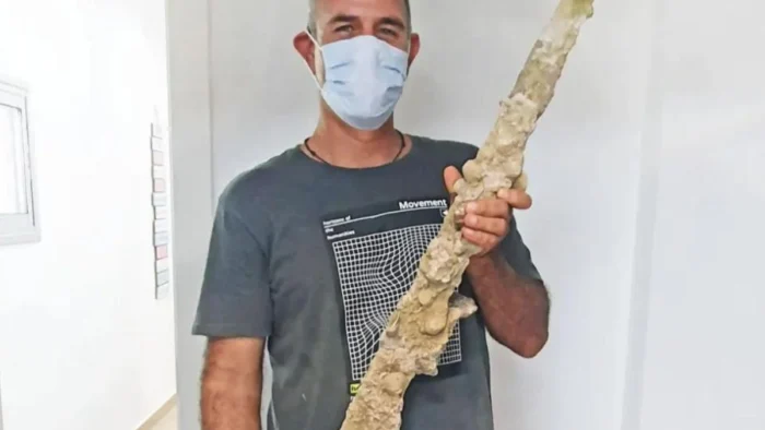 Aparece en el fondo del Mediterráneo una nueva espada medieval intacta y su forma encaja con armas usadas en las Cruzadas