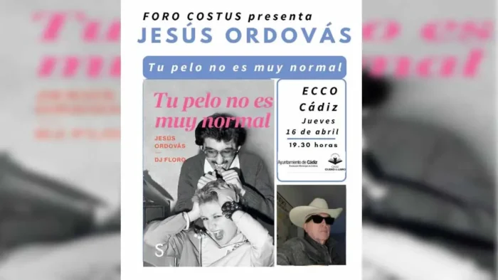 Jesús Ordo Vás Presenta “Tu Pelo No Es Muy Normal” en el Foro Costus de Cádiz