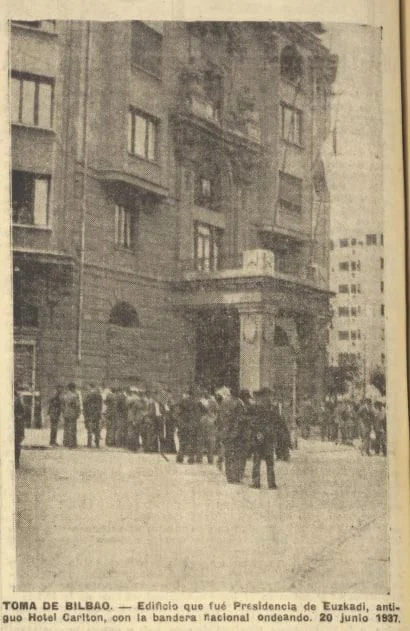 Pradales re&uacute;ne al Consejo de Gobierno vasco en el hotel Carlton de Bilbao como homenaje a la sede bajo las bombas de 1937