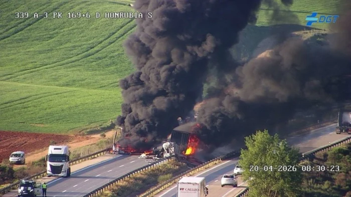 Accidente de Camiones Provoca el Cierre de la A-3 en Cuenca