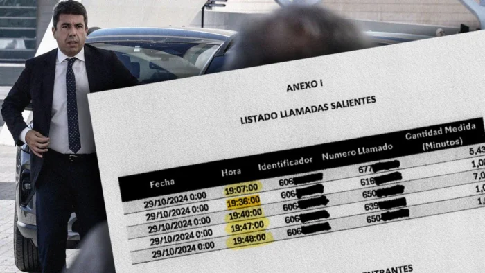 Nuevas pruebas contradicen la versión oficial sobre los movimientos de Mazón tras la dana